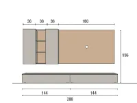 Composizione per il soggiorno modello Skt13 di Tomasella a prezzo Outlet