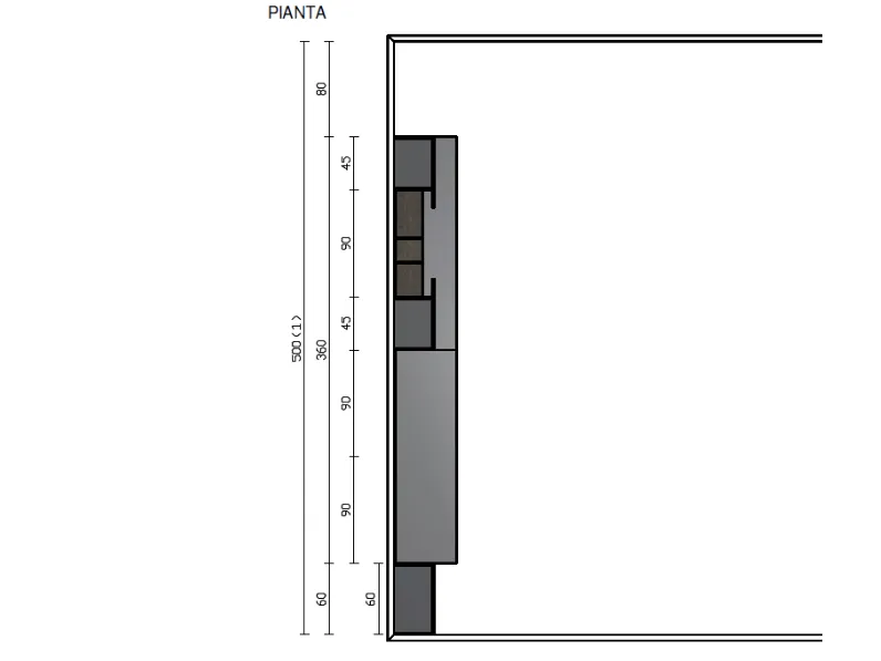 Composizione per il living modello Sm002 di Imab a prezzo scontato