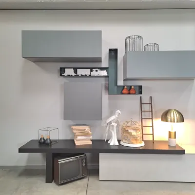 Soggiorno completo Soggiorno  tomasella a terra di Tomasella in laminato materico in Offerta Outlet