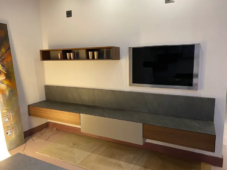 Composizione per il living modello Spazio di Pianca a prezzo Outlet