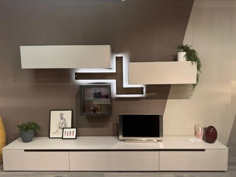 Composizione per il soggiorno modello Tetris di Tomasella a prezzo Outlet