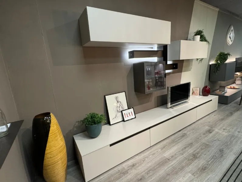Soggiorno completo Tetris di Tomasella in laminato opaco in Offerta Outlet
