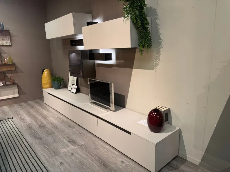Soggiorno completo Tetris di Tomasella in laminato opaco in Offerta Outlet