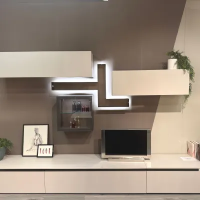 Soggiorno completo Tetris di Tomasella in laminato opaco in Offerta Outlet