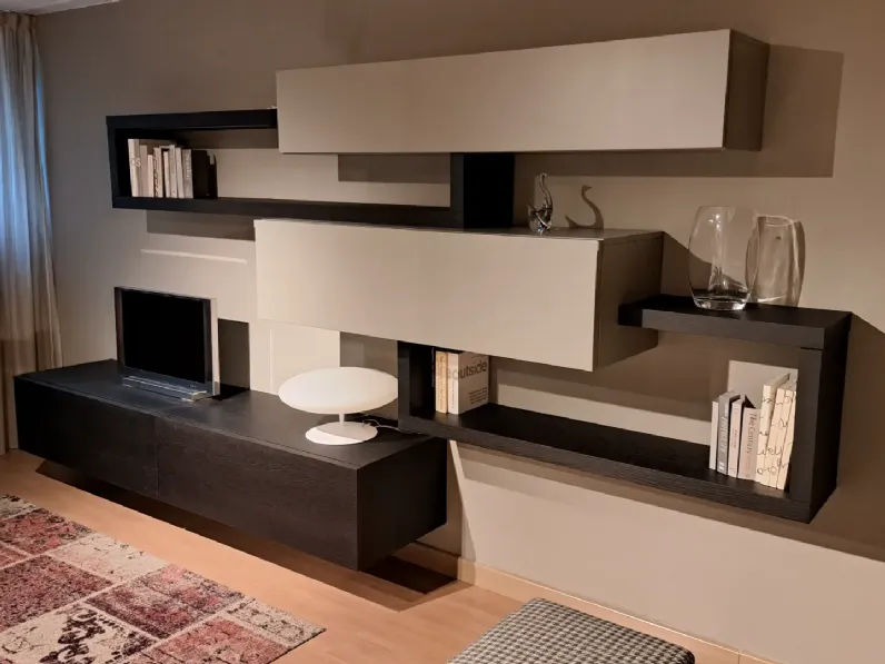 Soggiorno completo Lampo di Sangiacomo in legno in Offerta Outlet