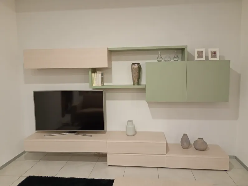 Soggiorno completo Pratico di Santalucia in melamminico in Offerta Outlet