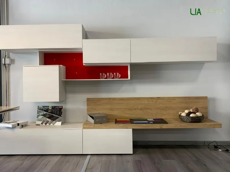 Composizione per il living modello Seta-sa1577 di Maronese acf a prezzo Outlet