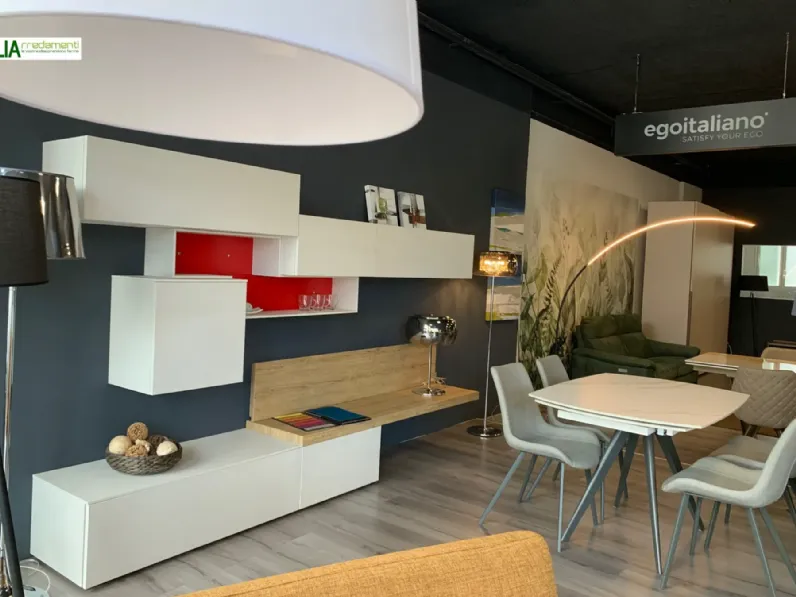 Soggiorno completo Seta-sa1577 di Maronese acf in laminato materico a prezzo Outlet
