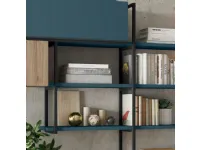 Soggiorno completo modello Soggiono  colombini golf  in colore rovere e  blu opale di Colombini casa a prezzo Outlet