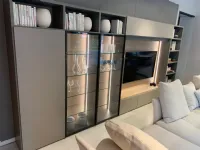 Soggiorno completo Wall 30 di Novamobili in laccato opaco in Offerta Outlet