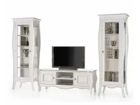 Soggiorno completo Cassapanca porta tv con vetrine di Mottes selection in legno a prezzo scontato