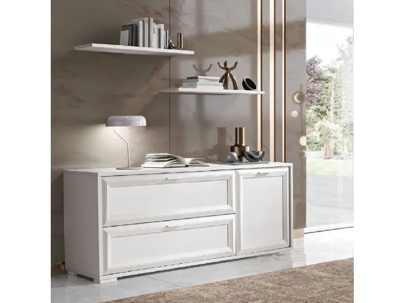 Soggiorno completo Deco' di Gierre mobili in laminato materico a prezzo scontato