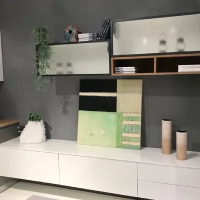 Soggiorno completo Evolution di Scavolini in stile moderno a prezzi outlet