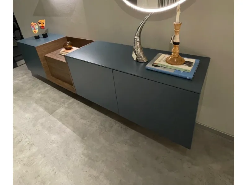 Soggiorno completo Giro giro di Novamobili in laminato opaco a prezzo scontato