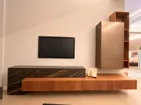 Soggiorno completo Horizom di Mobilgam in legno in Offerta Outlet