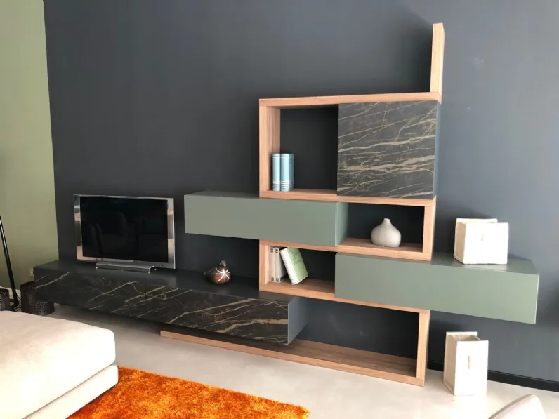 Composizione per il soggiorno modello Horizon di Mobilgam in Offerta Outlet
