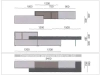 Soggiorno completo Lampo di Sangiacomo in stile moderno in offerta