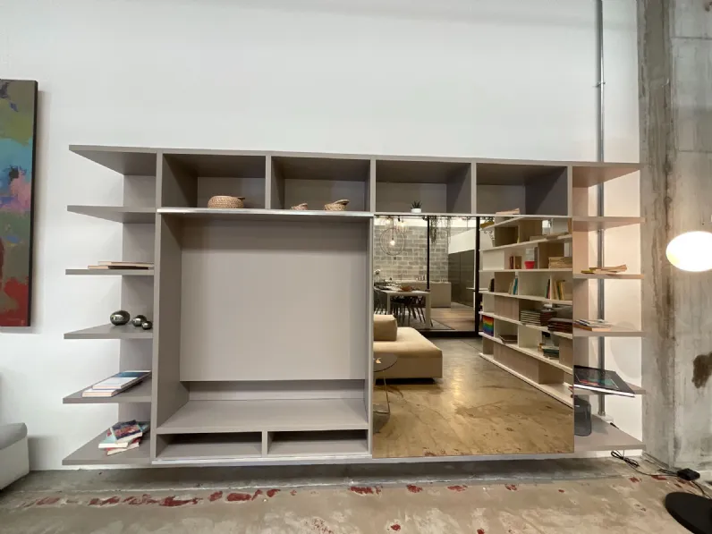 Soggiorno completo Link sistem  di Zalf in melamminico a prezzo Outlet