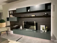 Soggiorno completo modello Living con boiserie di Novamobili in Offerta Outlet
