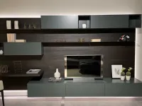 Soggiorno completo modello Living con boiserie di Novamobili in Offerta Outlet