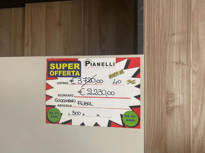 Soggiorno completo Living di Febal in stile design a prezzi outlet