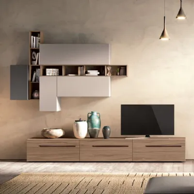 Soggiorno completo Living mod.abaco in promo-sconto del 50% di Gierre mobili in stile moderno a prezzi convenienti