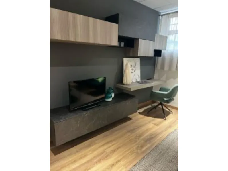 Soggiorno completo Living sospeso colombini casa di Colombini casa in laminato materico a prezzo scontato