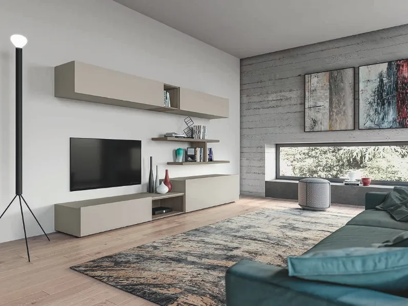 Soggiorno completo modello 302 in stile moderno di Santalucia a PREZZI OUTLET