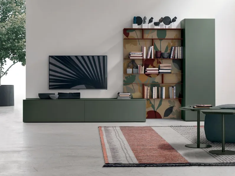Soggiorno completo Atlante 137 di Tomasella in laccato opaco in Offerta Outlet
