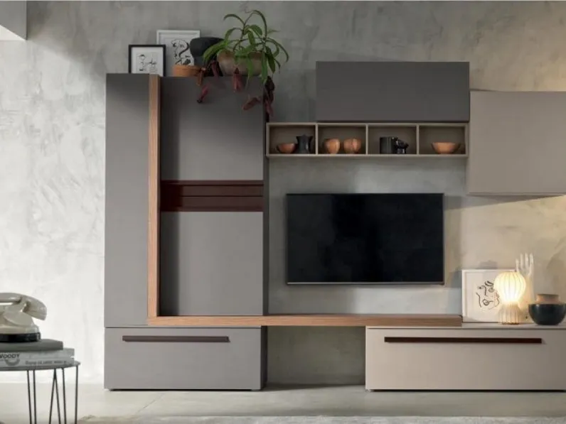 Soggiorno completo Composizione-living mod.abaco in promo-sconto del 45% di Gierre mobili in stile moderno a prezzi convenienti