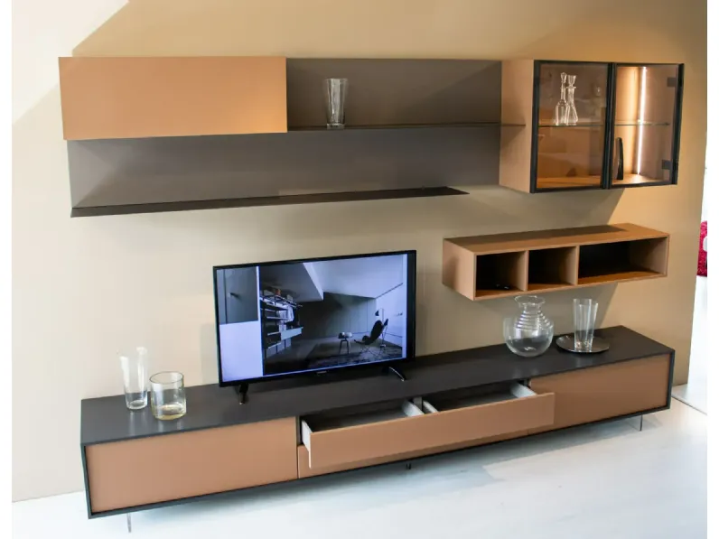 Soggiorno completo Lampo di Sangiacomo in laccato opaco a prezzo scontato