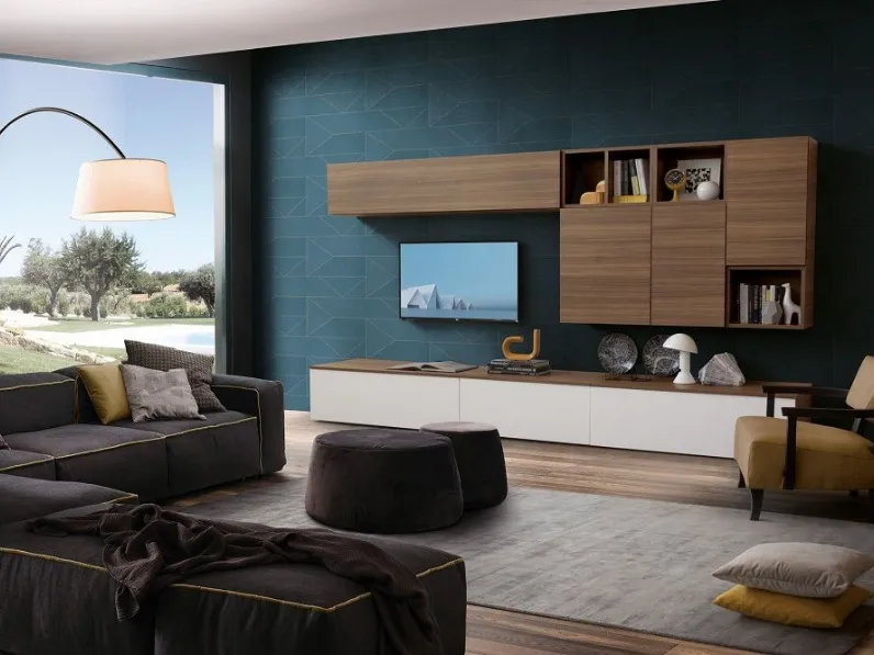 Soggiorno completo modello Living mod.clo in promo-sconto del 41% in stile moderno di S75 a PREZZI OUTLET