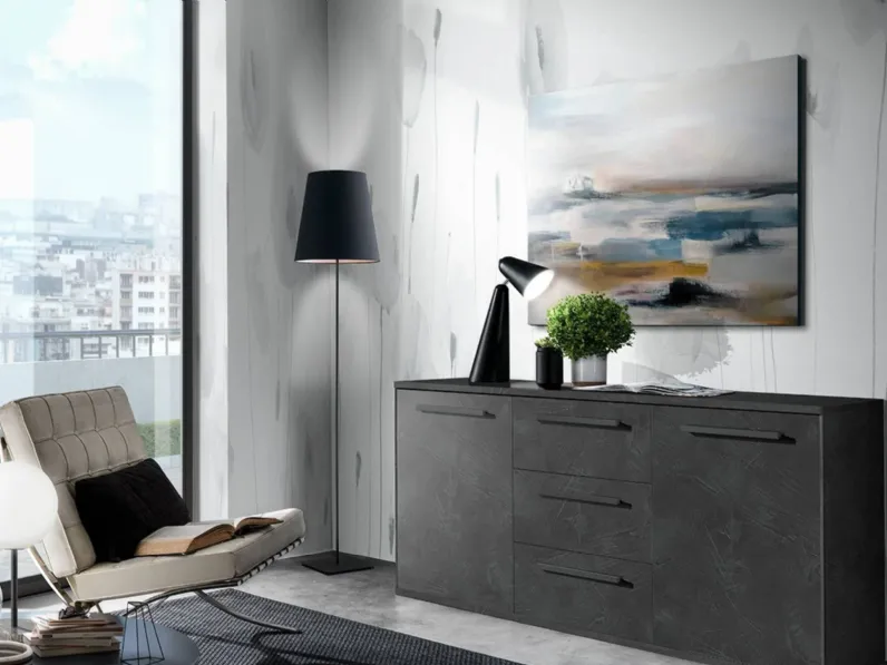 Soggiorno completo modello Living mod.jazz di Gierre mobili a prezzo Outlet