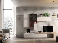 Soggiorno completo modello Mobile-living mod.abaco in promo sconto  del 40% di Gierre mobili a prezzo scontato