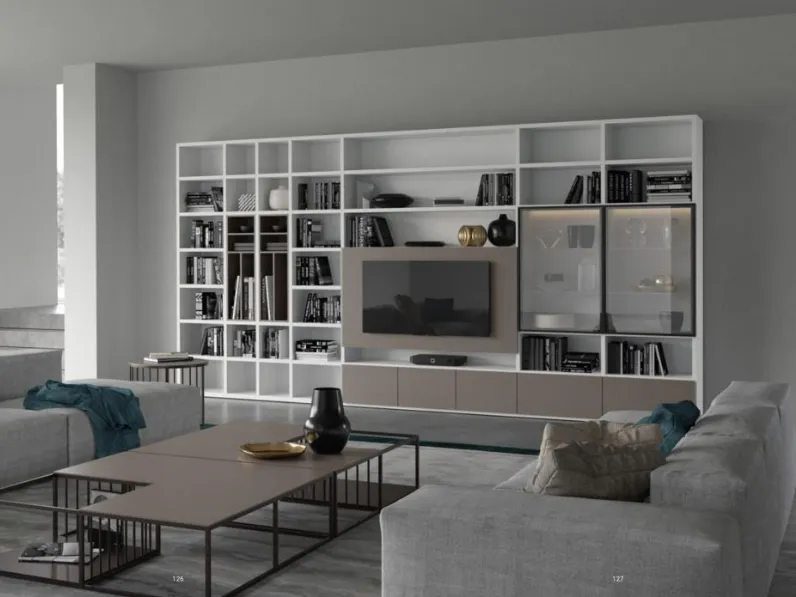Soggiorno completo modello Orizzonte in stile design di Artigianale a PREZZI OUTLET 