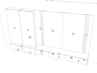 Soggiorno completo Parete modulnova mh6 di Modulnova in laminato materico a prezzo scontato