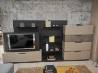 Soggiorno completo Pivot di Tomasella in laminato materico in Offerta Outlet