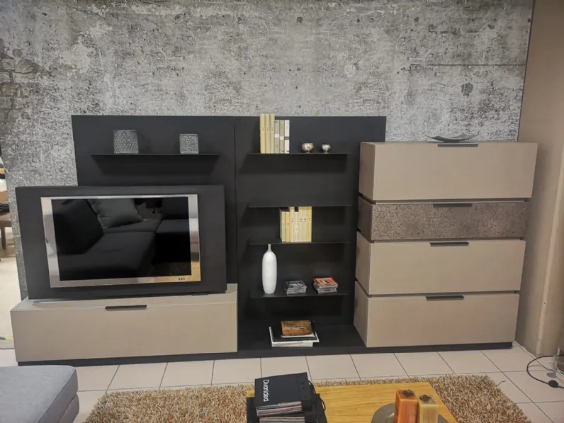 Soggiorno completo Pivot di Tomasella in laminato materico in Offerta Outlet