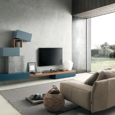 Soggiorno completo Sala906 di Mobilgam in stile design a prezzi convenienti