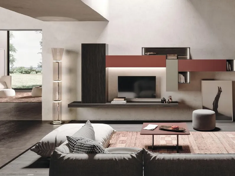 Soggiorno completo Sala926 di Mobilgam in stile design con forte sconto