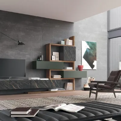 Composizione per il living modello Sala931 di Mobilgam a prezzo scontato