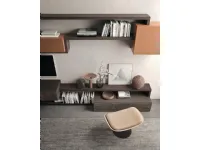 Soggiorno completo Sala933 di Mobilgam in laccato opaco in Offerta Outlet