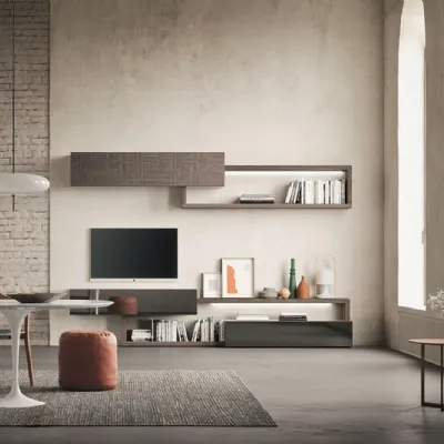 Soggiorno completo modello Sala934 di Mobilgam a prezzo Outlet