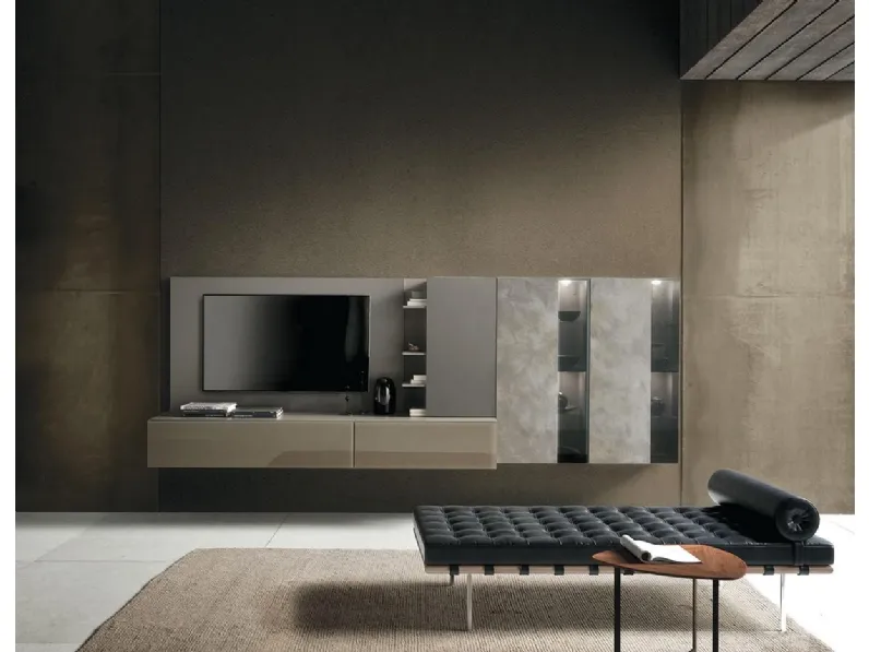 Soggiorno completo Sala940 di Mobilgam in stile moderno con forte sconto