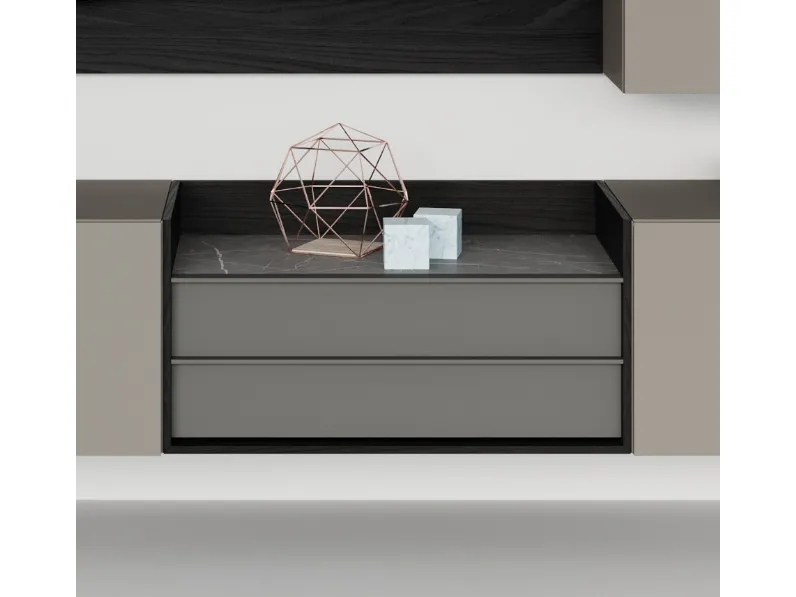 Soggiorno completo modello Skyline  in stile design di Astor mobili a PREZZI OUTLET