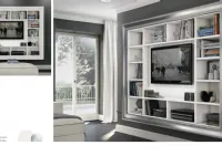 Soggiorno completo modello Soggiorno libreria cornice design white e silver  di Outlet etnico in Offerta Outlet