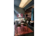 Composizione per la zona giorno modello Spazio boiserie laccato e legno di Pianca a prezzo scontato