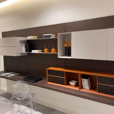 Soggiorno completo Spazio di Novamobili in laccato opaco a prezzo Outlet