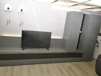 Soggiorno completo Square di Tomasella in laminato materico a prezzo scontato