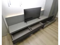 Soggiorno completo Square di Tomasella in laminato materico a prezzo scontato